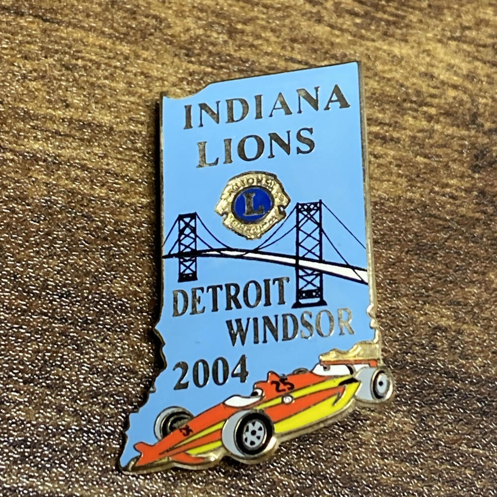 2004 Lions Club International Indiana MD25 - Detroit Windsor Pin